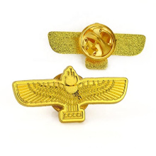 Custom Professional Die Cast Customize Metal Commander Suit Lapel Gold Pilot Wings Pin Badge